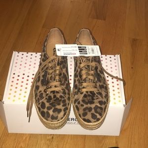 NIB Superga leopard print espadrille sneakers